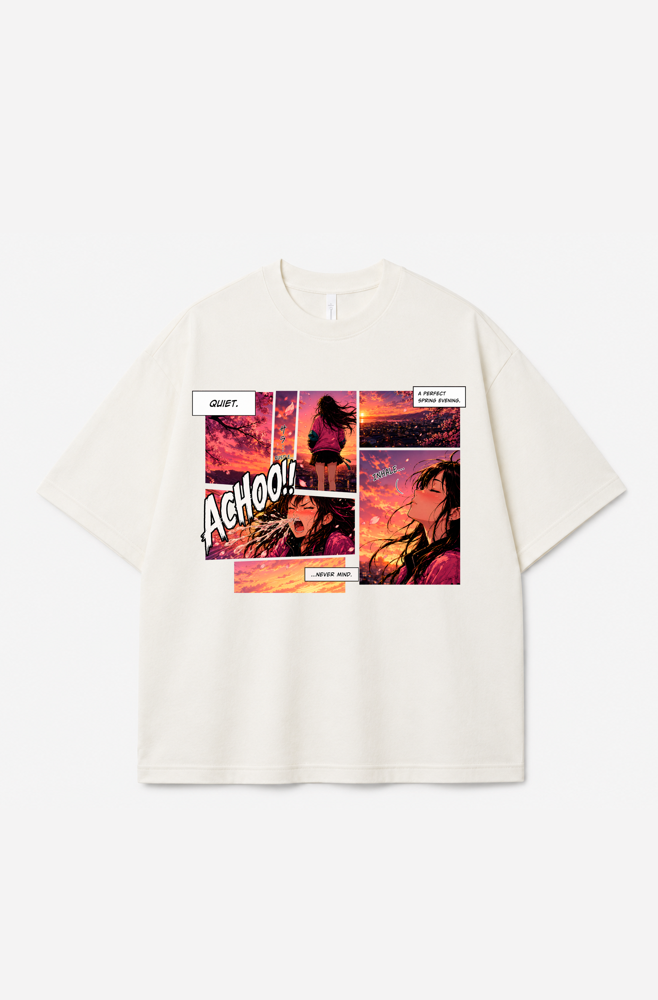 Quiet Spring Evening Graphic T-Shirt – Anime Manga Heavyweight 300 GSM Tee