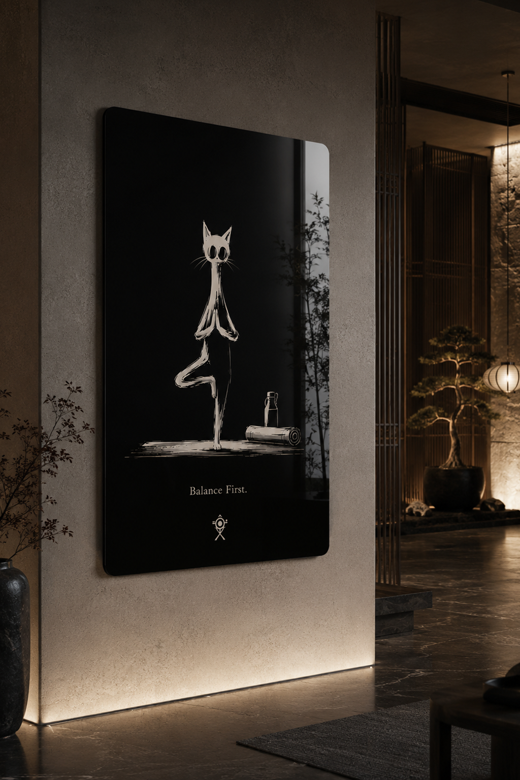 Balance First. | Premium Gloss Aluminum Wall Art