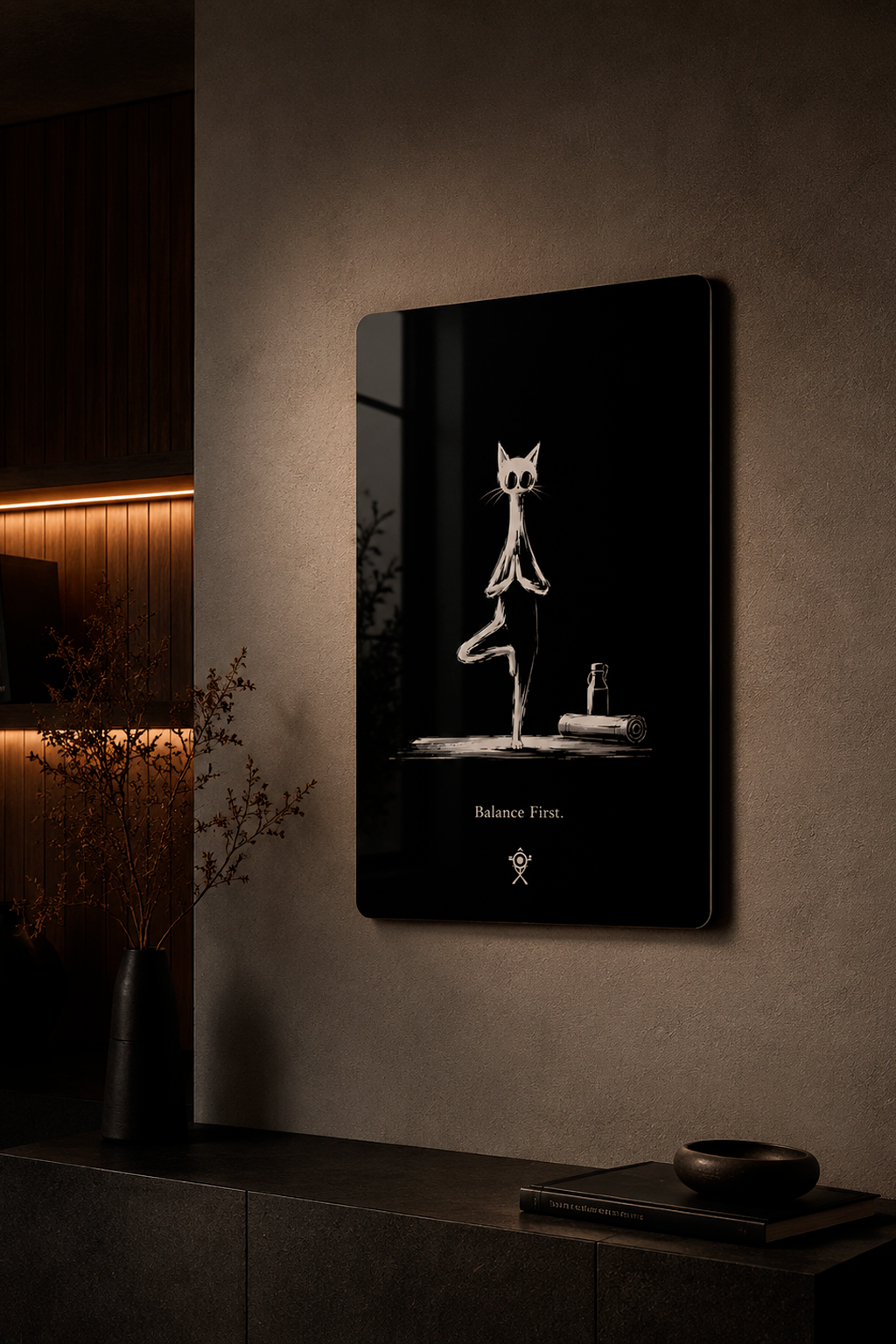 Balance First. | Premium Gloss Aluminum Wall Art