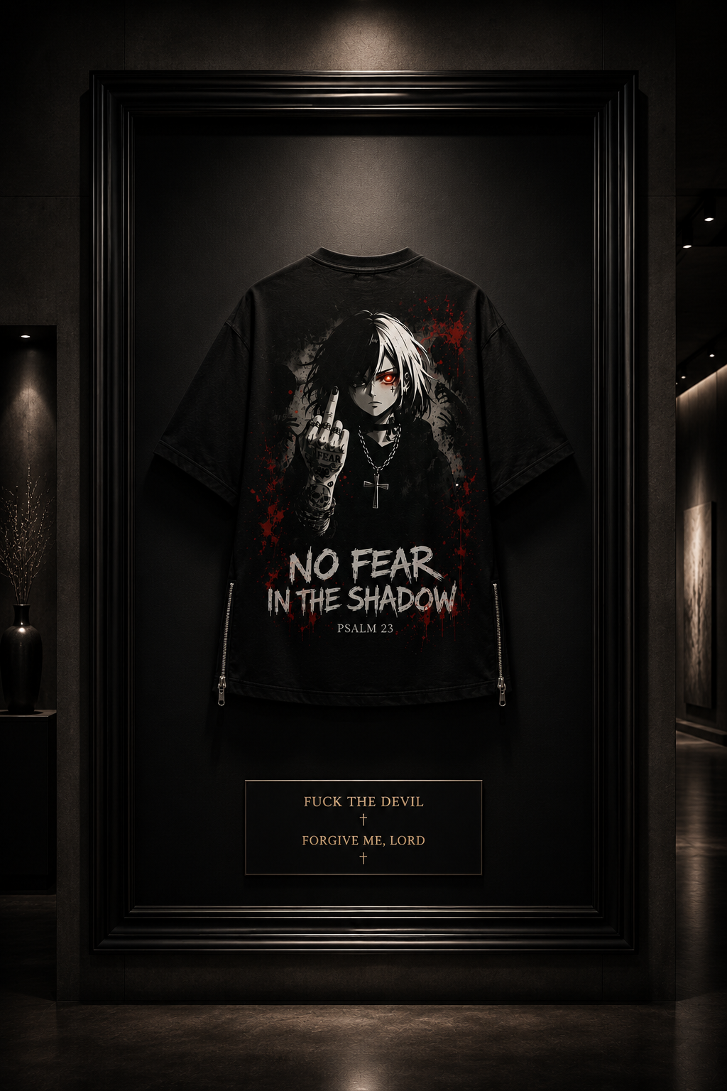 NO FEAR IN THE SHADOW™ | Psalm 23 Oversized Sorona T-Shirt