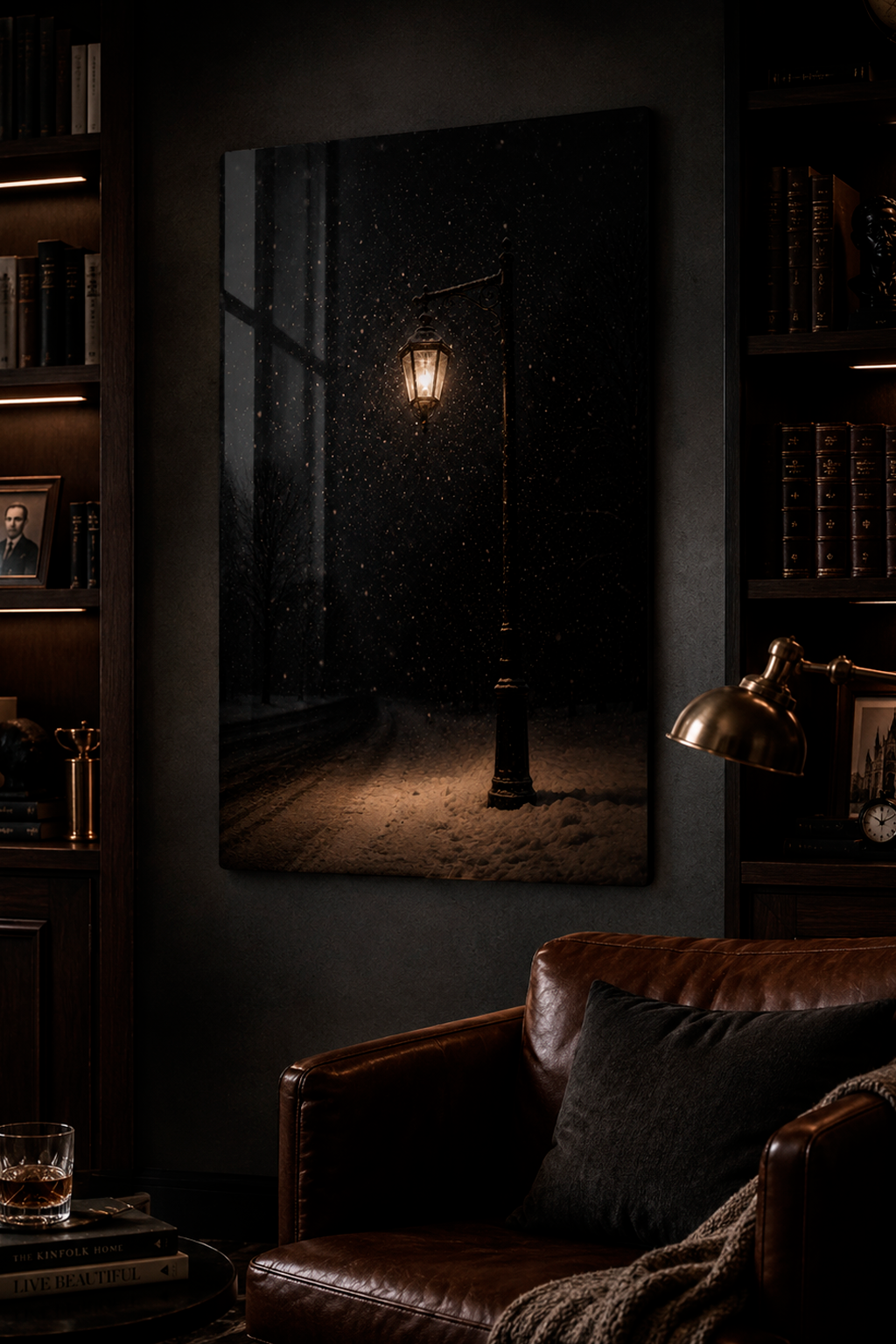 Silent Winter Road | Premium Gloss Aluminum Wall Art