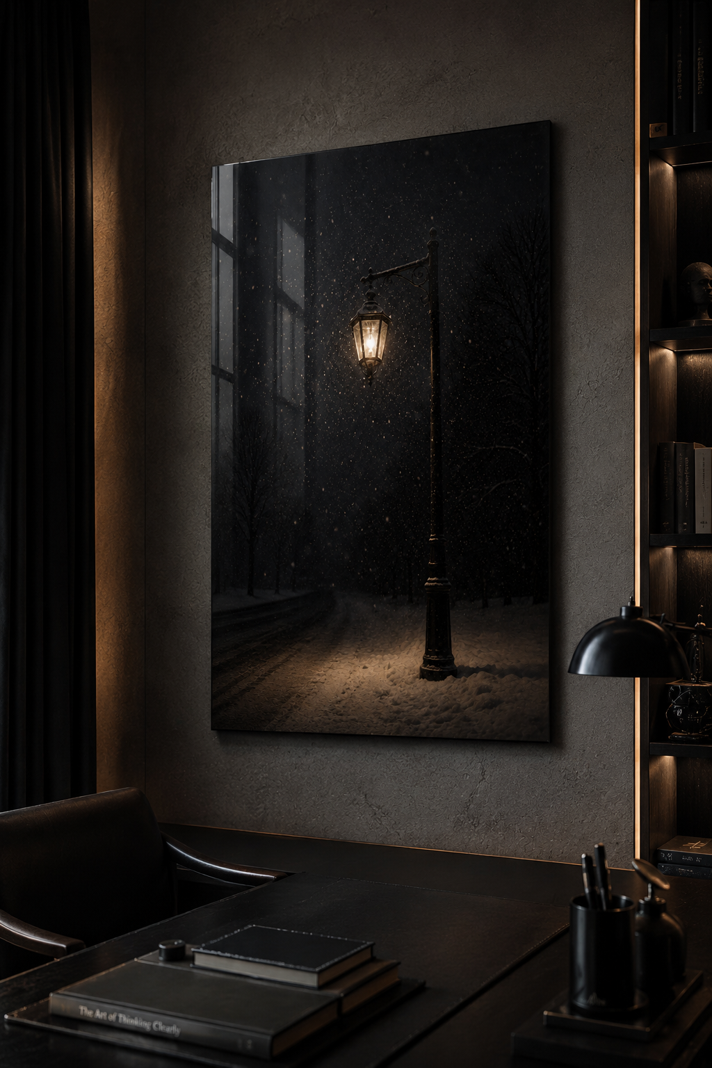 Silent Winter Road | Premium Gloss Aluminum Wall Art