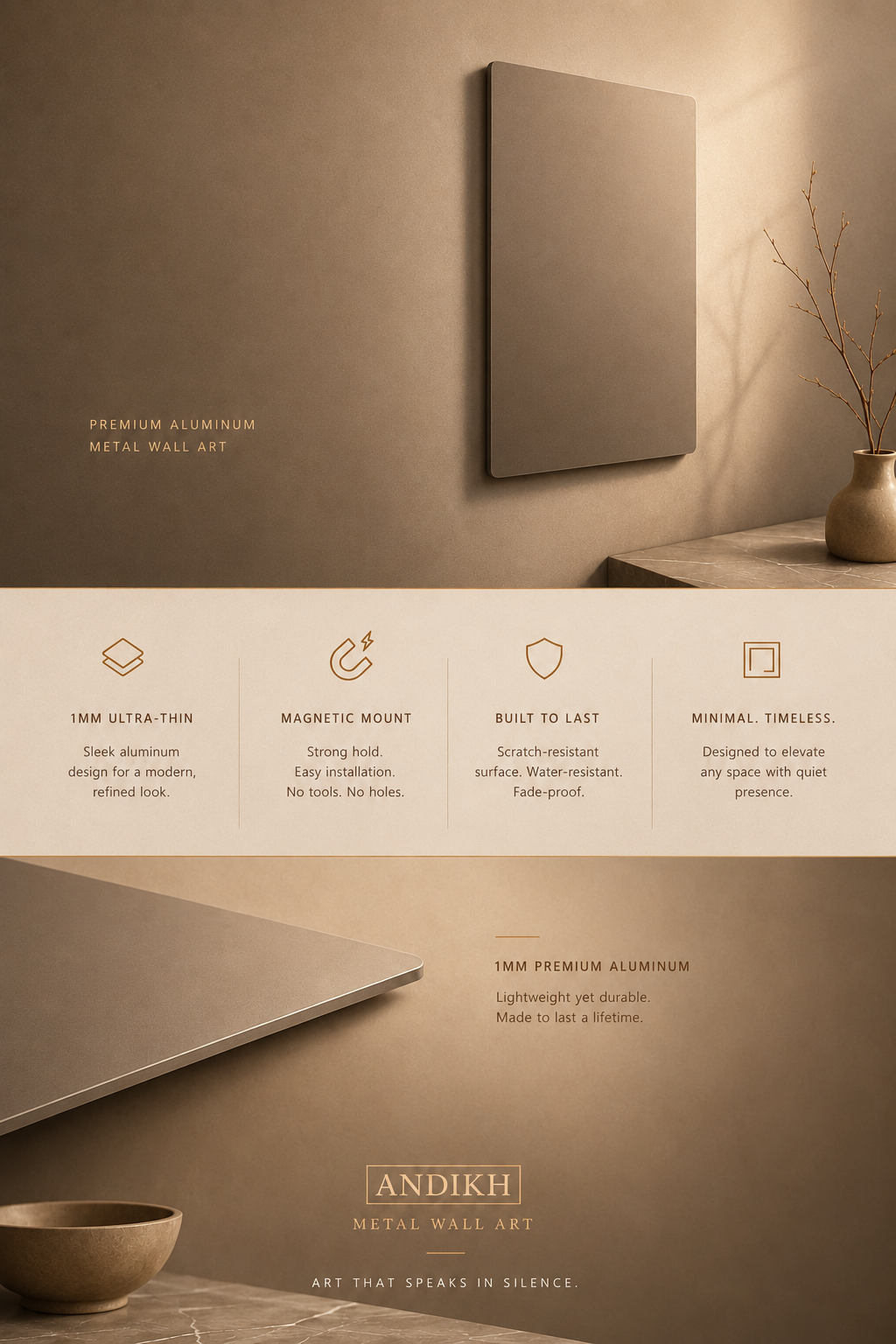 Keep Me in Your Heart Metal Wall Art – Matte Aluminum Quote Poster