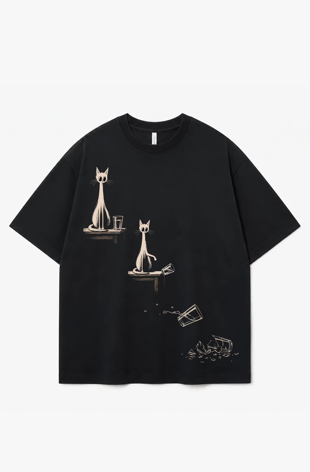 Gravity Test Cat Graphic T-Shirt