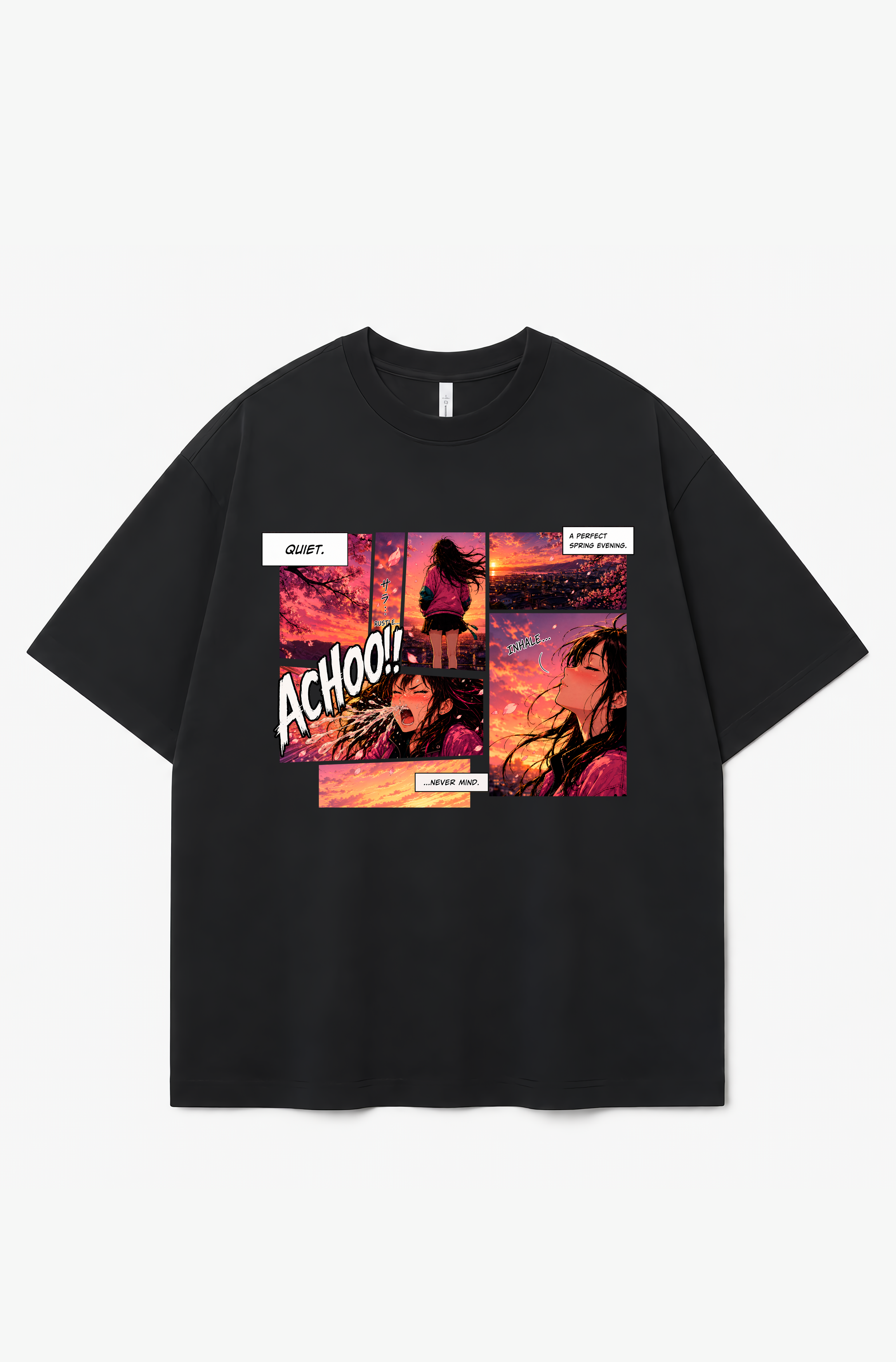 Quiet Spring Evening Graphic T-Shirt – Anime Manga Heavyweight 300 GSM Tee
