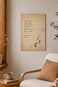 Keep Me in Your Heart Metal Wall Art – Matte Aluminum Quote Poster