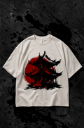 Japanese Pagoda Graphic Tee – 300 GSM Heavyweight Cotton T-Shirt