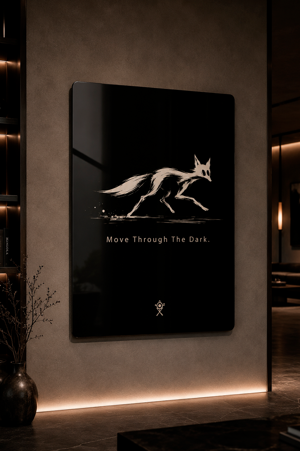 Move Through The Dark.  Title  Move Through The Dark | Premium Gloss Aluminum Wall Art