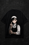 Gothic Nun Graphic T-Shirt – 300 GSM Heavyweight Cotton Tee