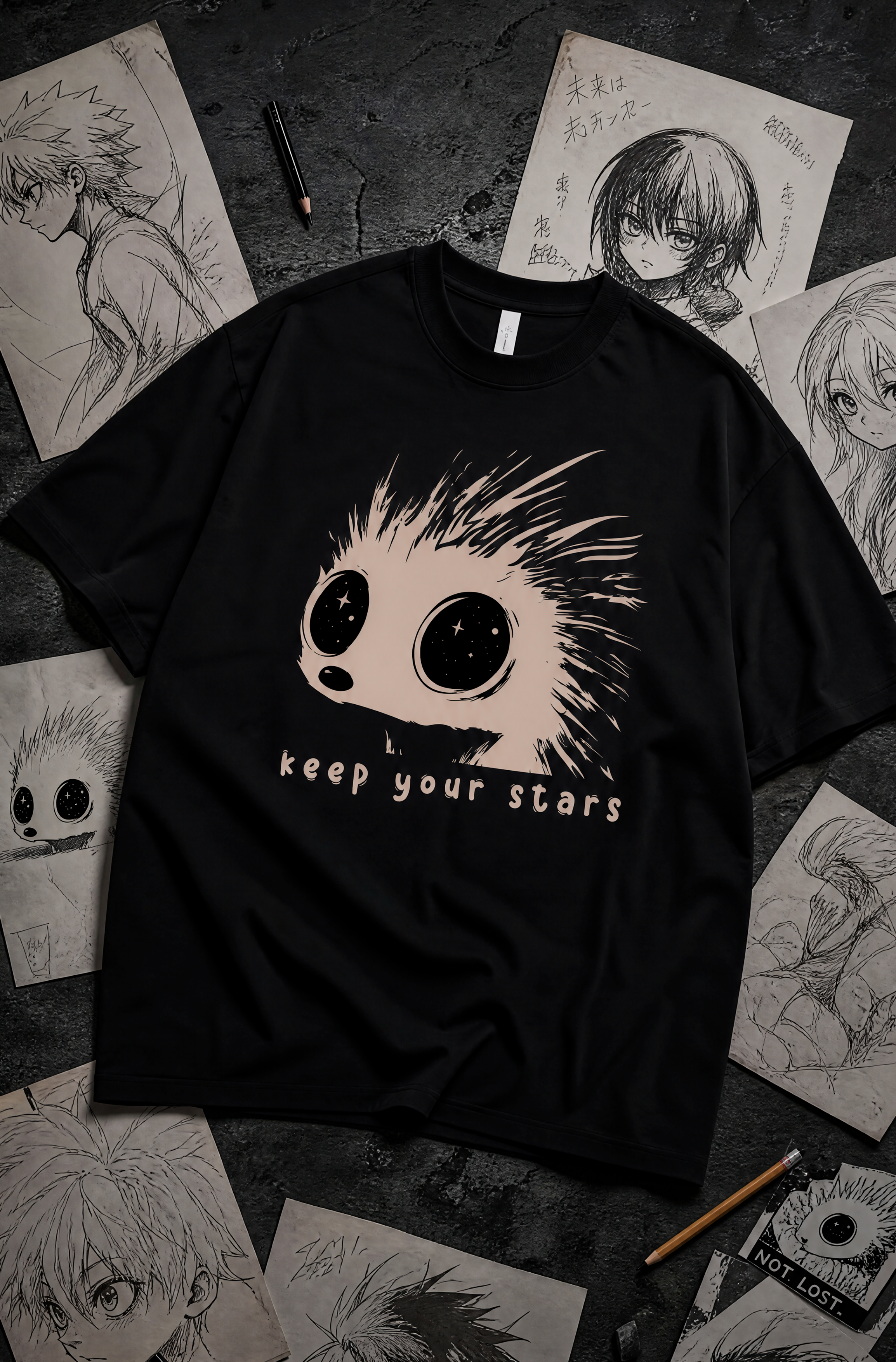 Keep Your Stars T-Shirt – 300 GSM Heavyweight Cotton Graphic Te