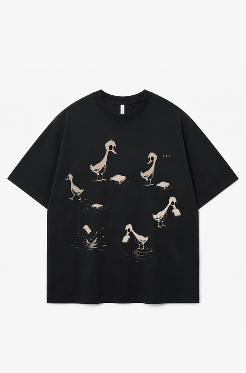 Bread Saving Duck Graphic T-Shirt – 300 GSM Heavyweight Cotton Tee