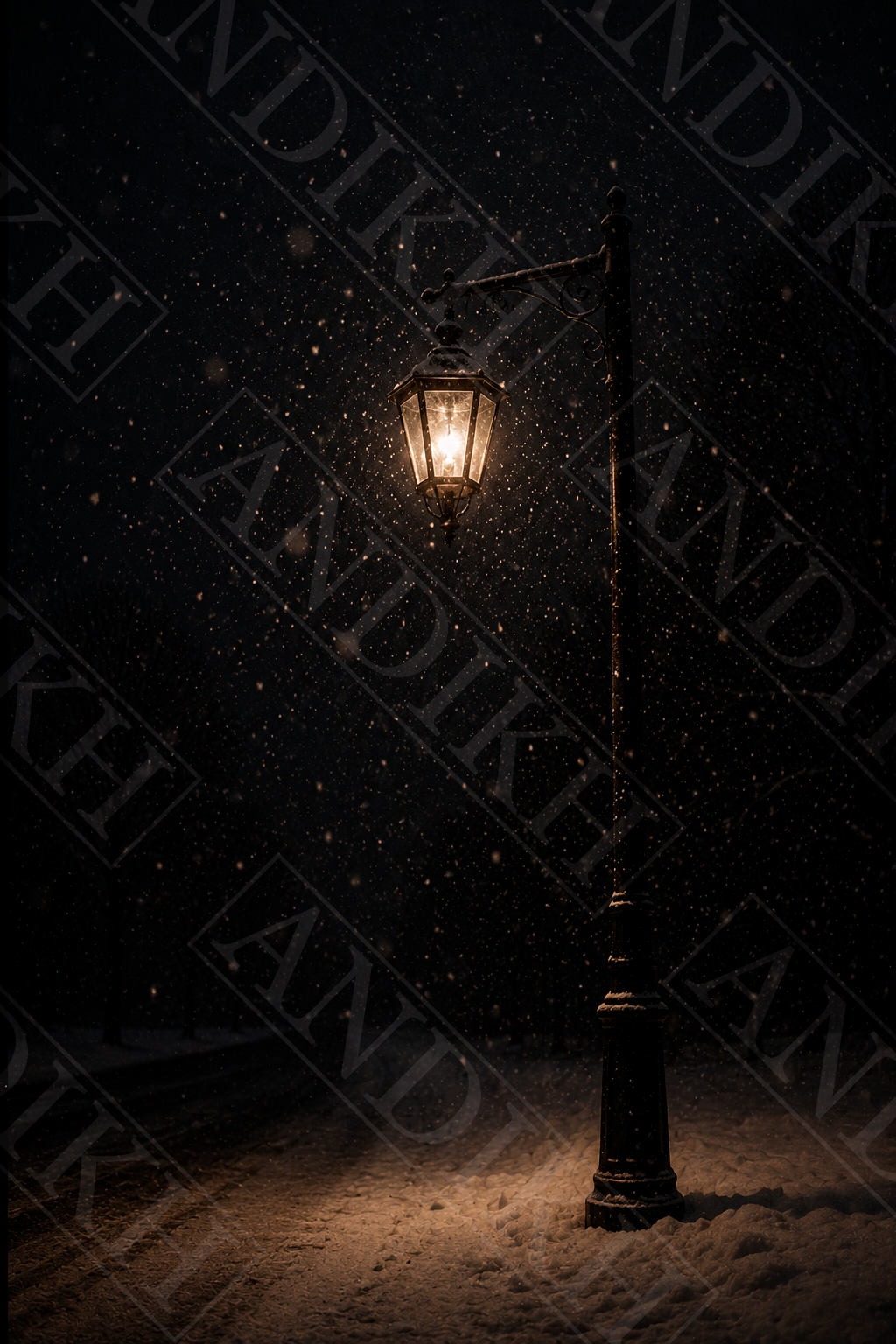 Silent Winter Road | Premium Gloss Aluminum Wall Art
